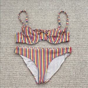 Onia Colorful Striped Bikini